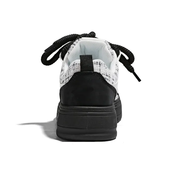 Warrior Non slip Lightweight Low Top Skateboard Shoes Women's White Black-3