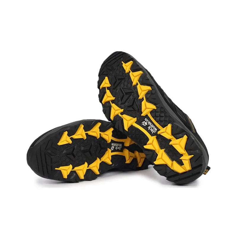 Jack Wolfskin Cushioning Anti Slip And Wear Resistant Low Top Outdoor Shoes Men's Black-4