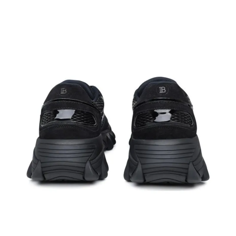 BALMAIN Slip Resistant Low Top Casual Shoes Men's Black-4