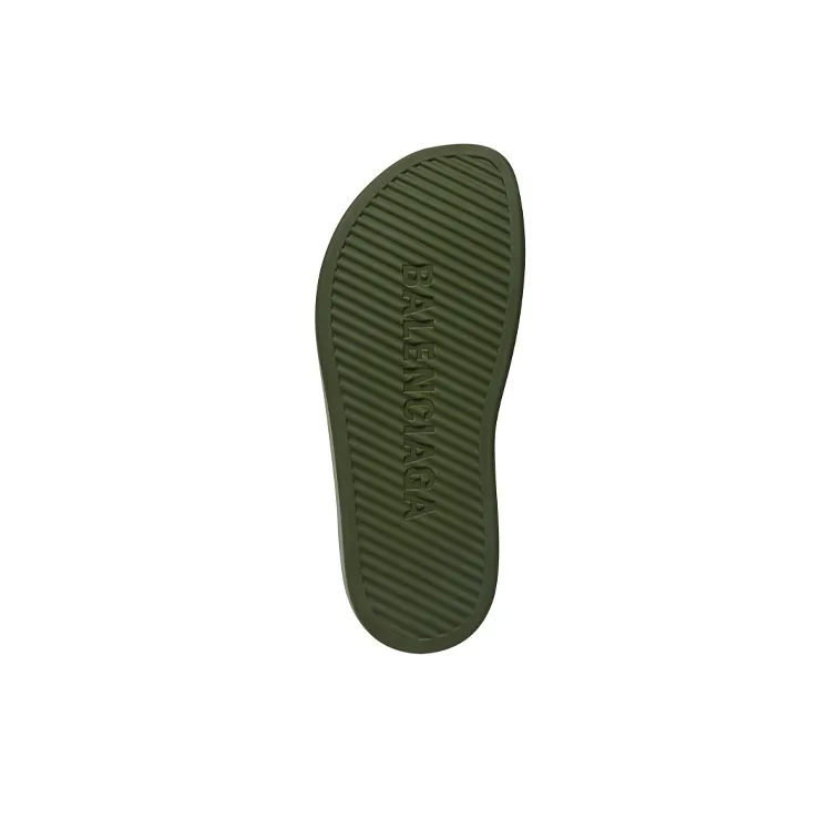 Balenciaga Pool Closed Slide 'Dark Green'-3