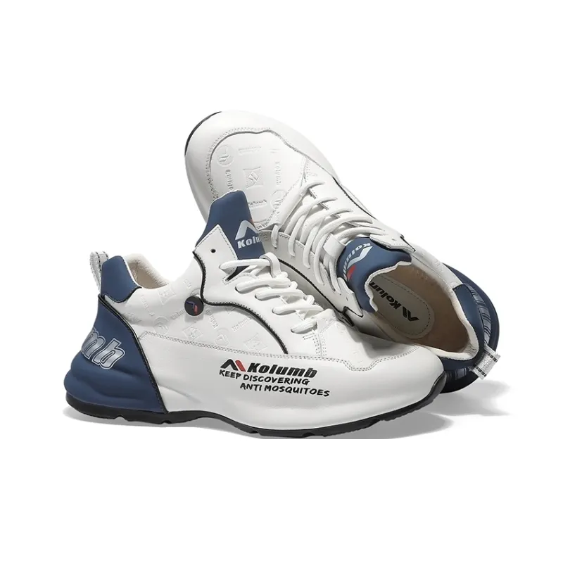 KOLUMB Thermal Low Top Casual Shoes Men's White Blue-3