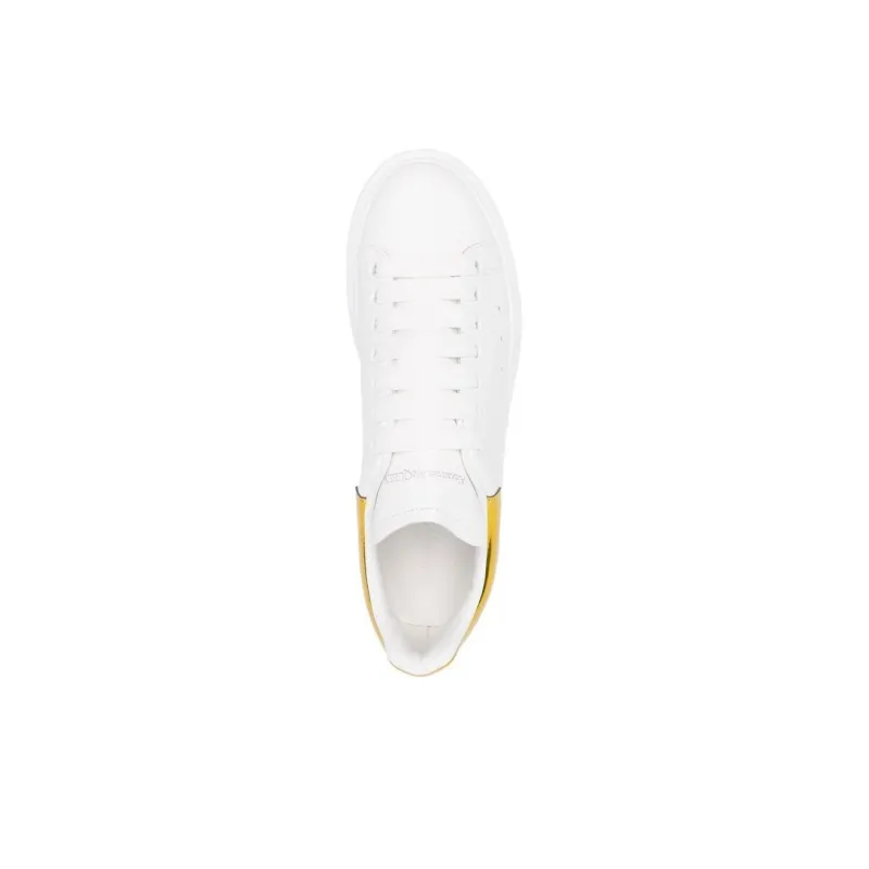 Alexander McQueen Oversized Sneaker 'White Yellow Metallic' Women's-5