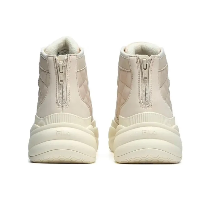 FILA Bread Mid Wear-Resistant Mid-Top Casual Shoes Women's Cassava Pink-3