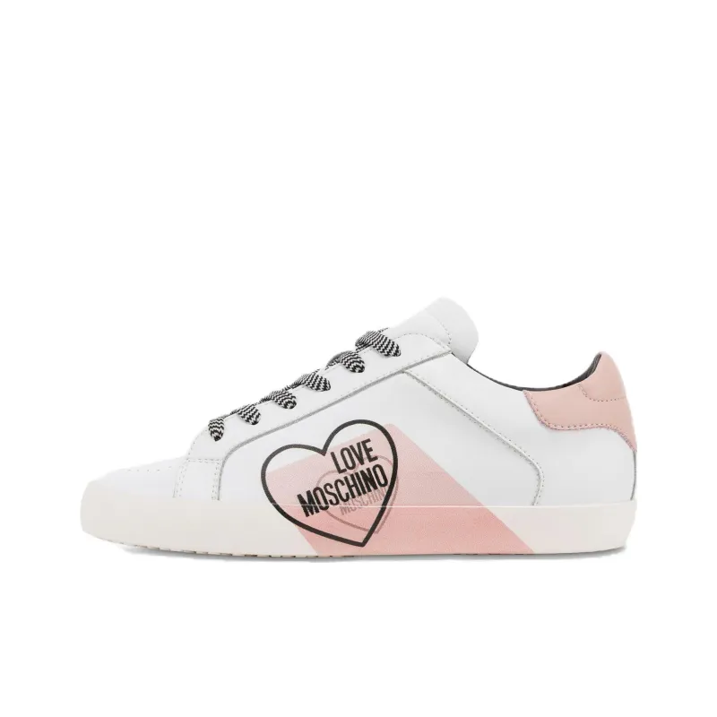 LOVE MOSCHINO Low Top Skateboard Shoes Women's White-0