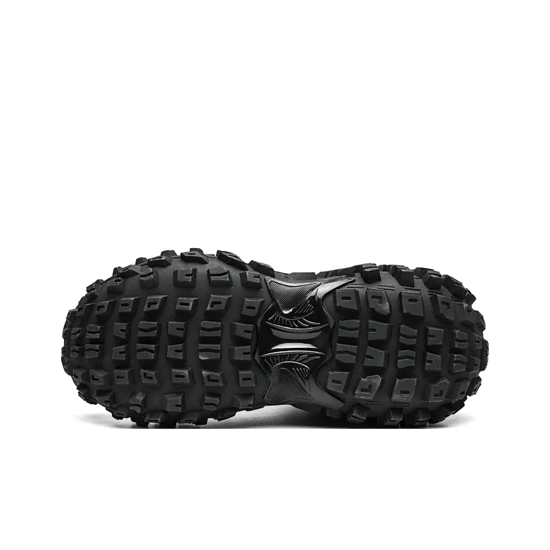ORD Anti Slip Wear Resistant Breathable Height Increasing Low Top Chunky Sneakers Unisex Black-4