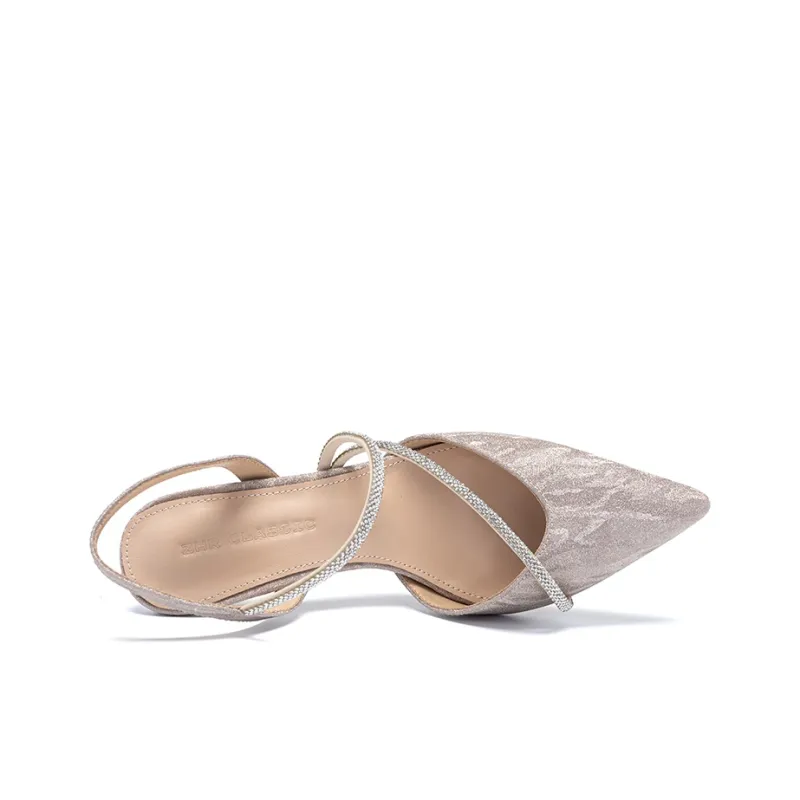 ZHR High Heels Casual Single Shoes 5.5cm Women's Silver-4