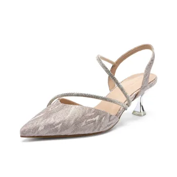 ZHR High Heels Casual Single Shoes 5.5cm Women's Silver