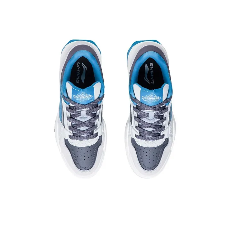 LiNing Samchen Canchun Low Top Skateboard Shoes Men's Blue Gray-3