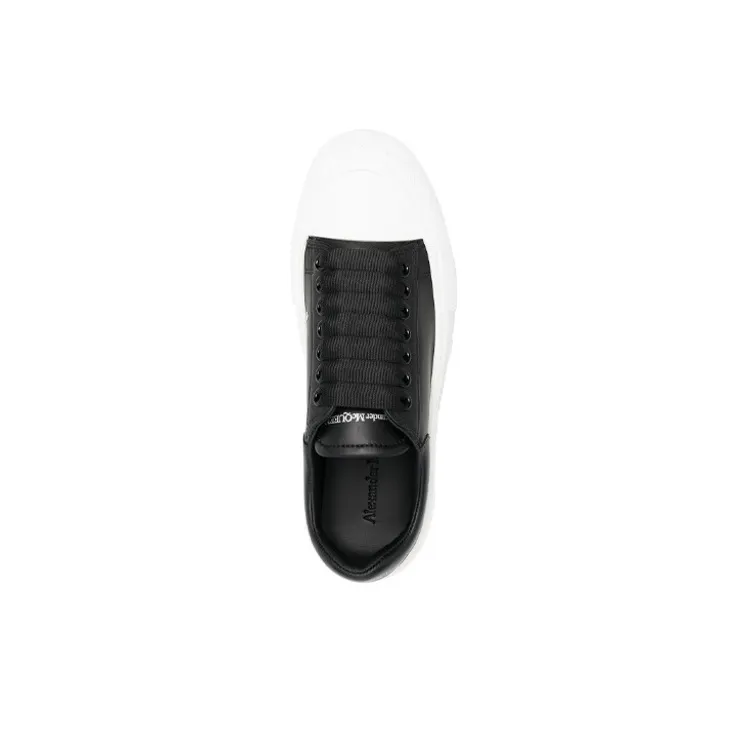 Alexander McQueen Deck Skate Plimsoll Shoes 'Core Black White' Women's-4