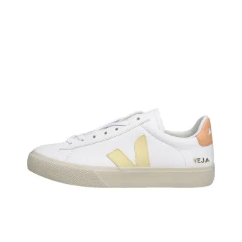 VEJA Campo Chromefree Lace Up Sneakers 'White Yellow Oragne'
