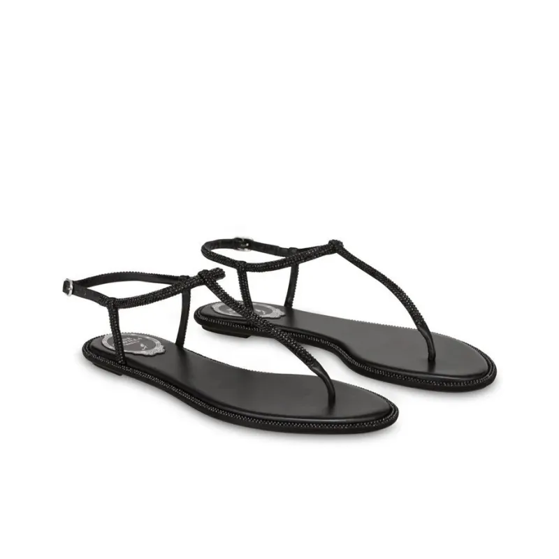 René Caovilla Open toe 13mm Leather Sandals-2