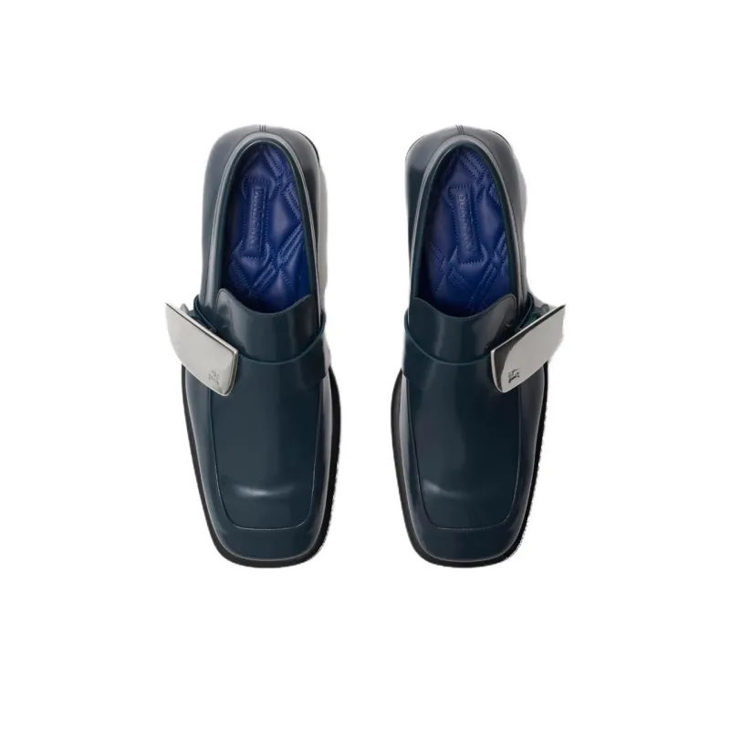 Burberry Shield Leather Loafers-4