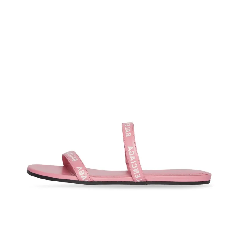Balenciaga Double Logo-strap Slides-0