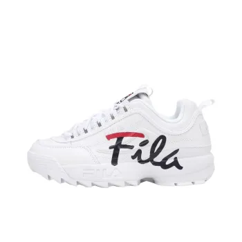 FILA Cross Training Disruptor 2 Anti-Slip Wear-Resistant Low-Top Sports Casual Shoes Women's White Korean Style