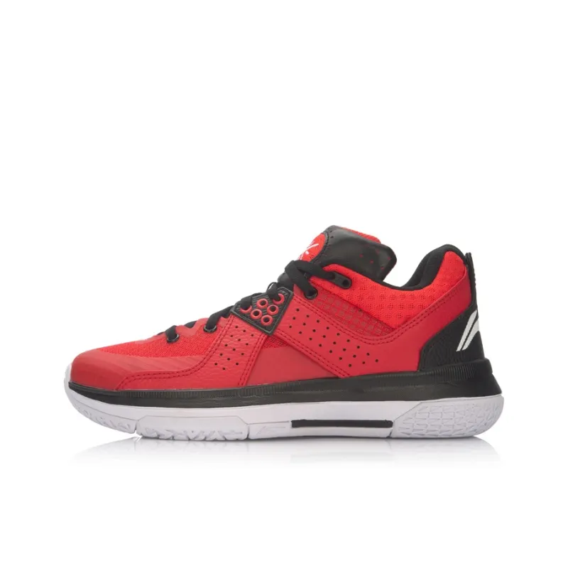 LiNing Way Of Wade All City 5 Cushioning, Slip Resistant, And Abrasion Resistant Mid Top Basketball Shoes Men's Red-0