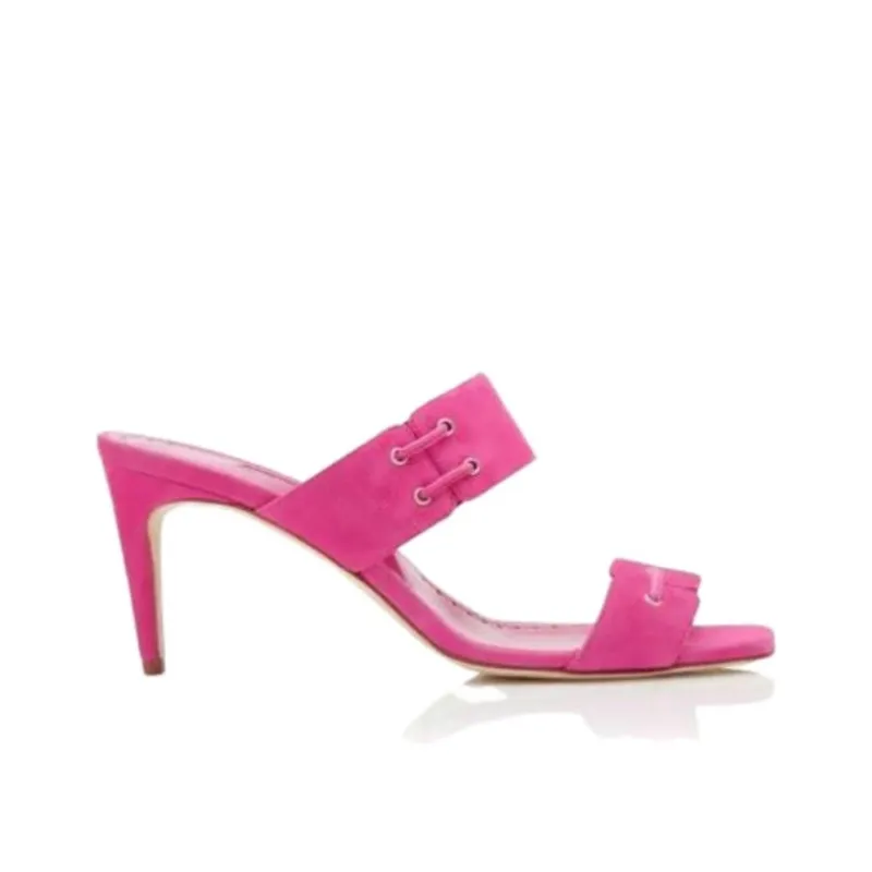 MANOLO BLAHNIK Odor Resistant Slide Slippers Women's Pink-1