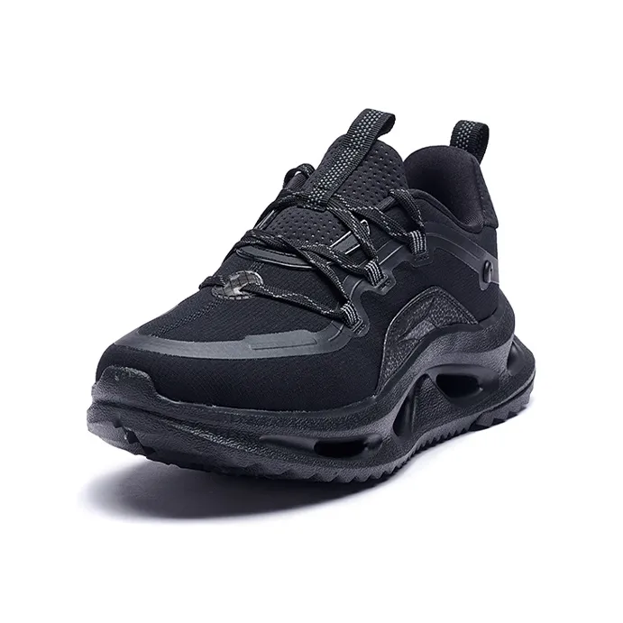 361° Cushioning, Slip Resistant, Abrasion Resistant, Breathable Low Top Running Shoes Men's Black Gray-1