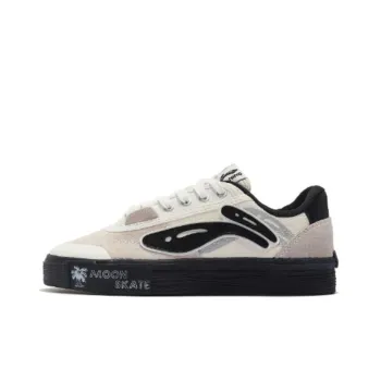 Steven Harrington x LiNing Slip Resistant Cushioning Abrasion Resistant Low Top Skateboard Shoes Women's White Black