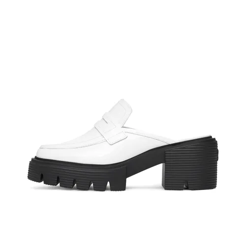Stuart Weitzman/SW Wrap-toe Slippers Women's White