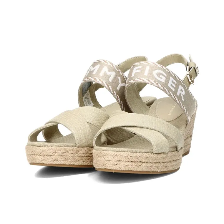 Tommy Hilfiger Stylish Sandal 7cm Women's Brown Gray-2