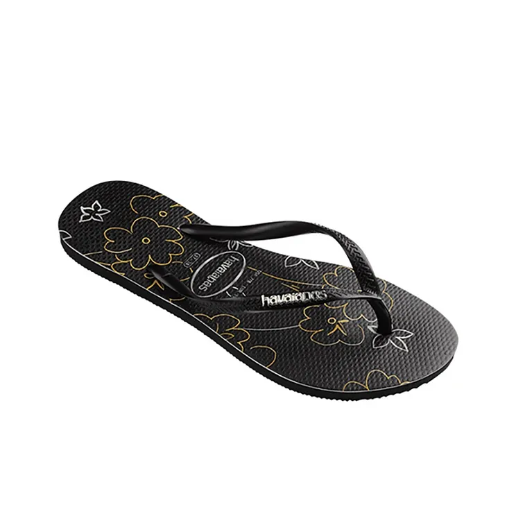 Disney x Havaianas Slim Metallic Prt Sports Slippers Women's Black-3