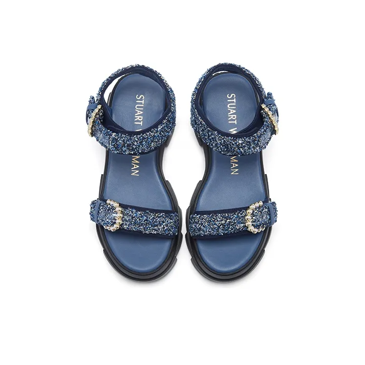Stuart Weitzman/SW Noho Strap Sandals Women's Blue-3