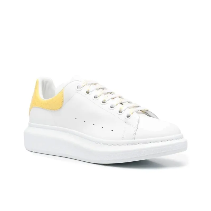 Alexander McQueen Oversized Sneaker 'White Yellow Crocodile'-1