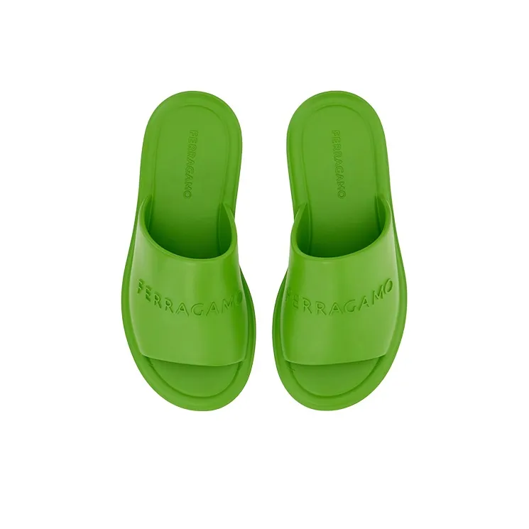 FERRAGAMO Slide Slippers Men's Green-2