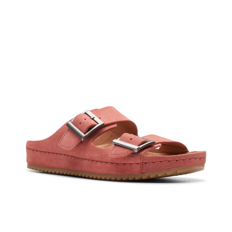 Clarks Slide Slippers Women's Dark Pink-1