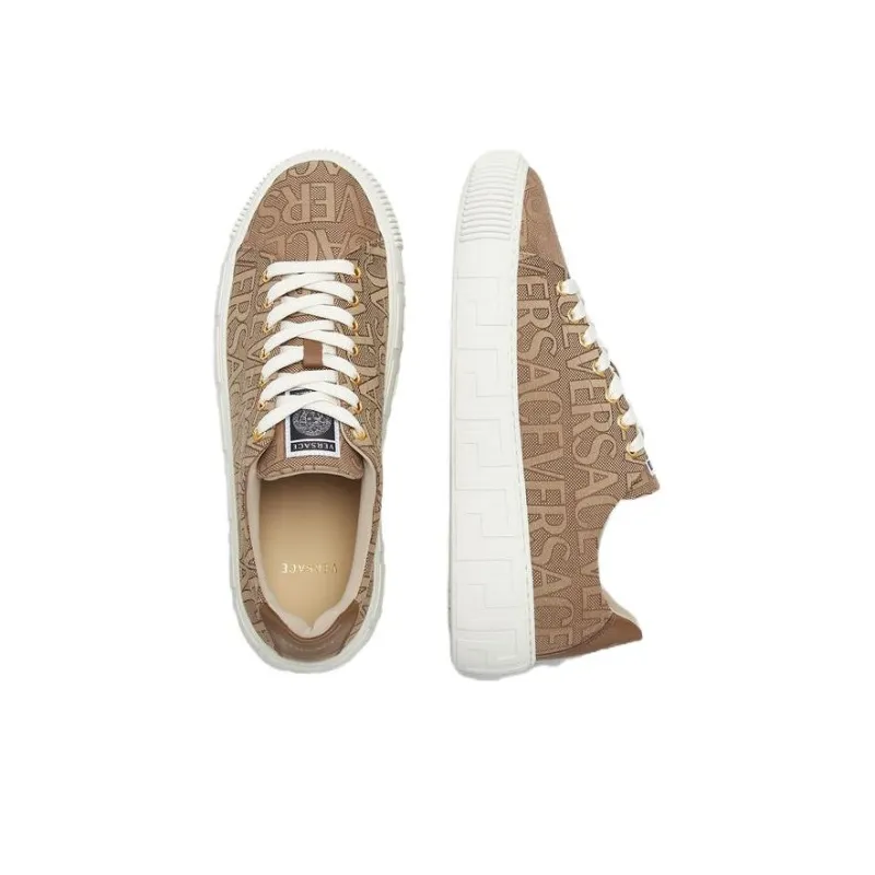 VERSACE Greca 'Allover Logo - Brown'-3