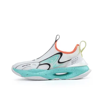 VIDORY ANGEL Moonblade Cushioning, Slip Resistant, Breathable, Height Increasing Low Top Casual Shoes Men's White Cyan