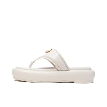 COACH Rubber Sole Slip-Resistant Flip Flops Women's White