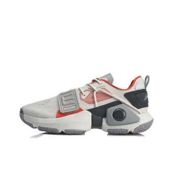 LiNing Wowtr Cushioning Anti Slip And Wear Resistant Low Top Basketball Shoes Men's White Gray