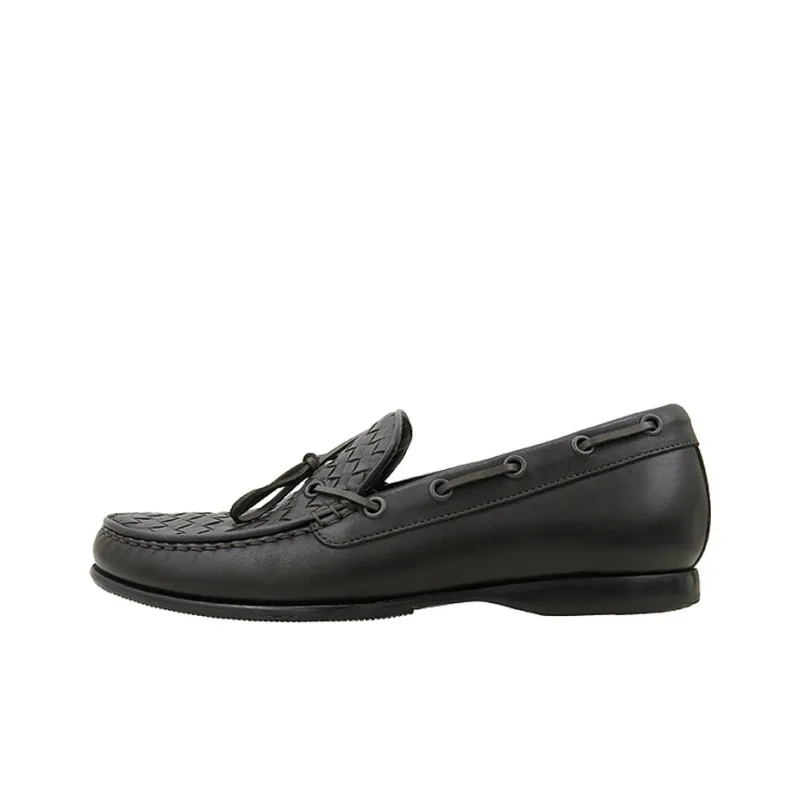 Bottega Veneta Casual Loafers Shoes Men's Dark Coffee-0