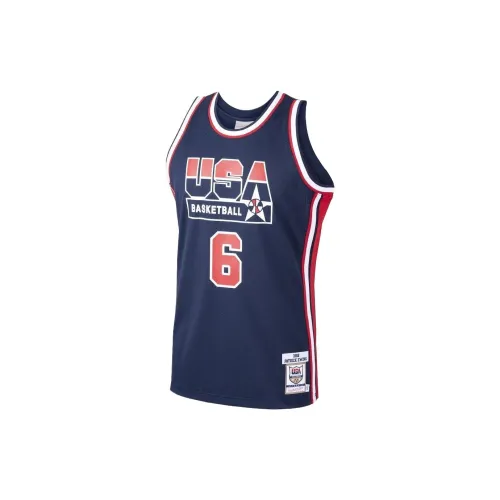 NBA 1992 Dream Team Basketball Jerseys Men Marine Blue