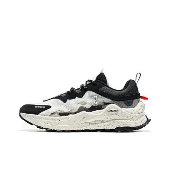 Erke Morning Mist Evening Mist Anti Slip Wear Resistant Low Top Sports Casual Shoes Men's Black White