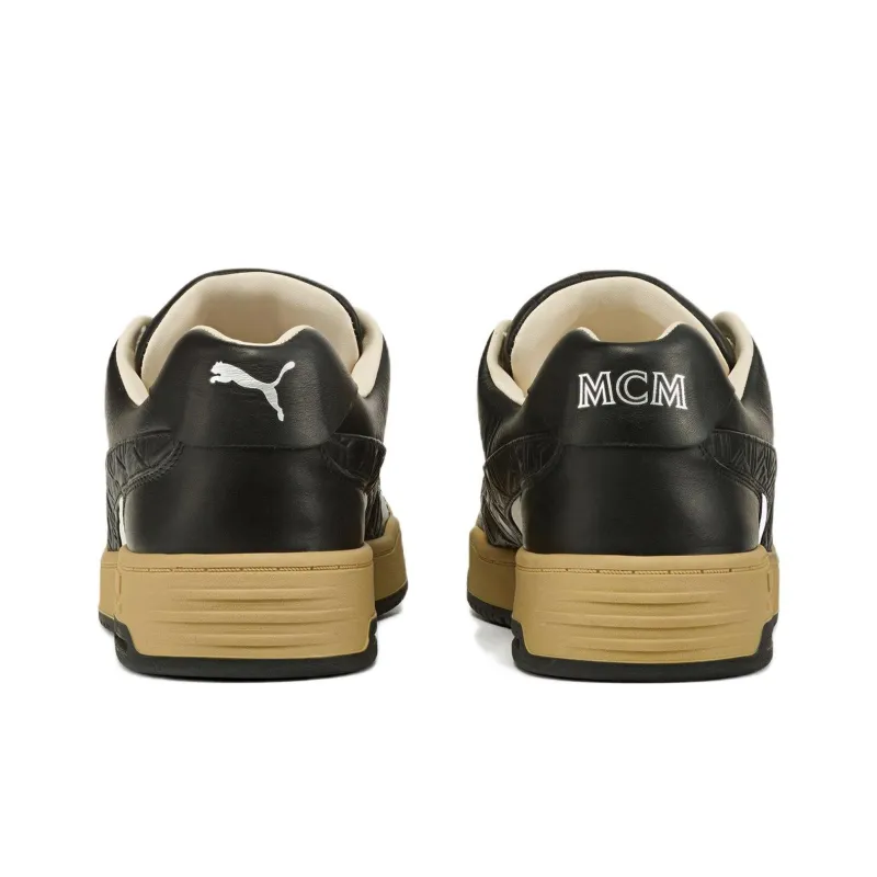 PUMA x MCM Stylish Skateboarding Shoes Men's Black White-4