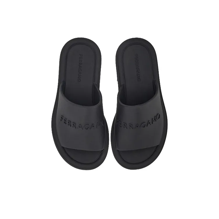 FERRAGAMO 3D logo Flat Slides-2