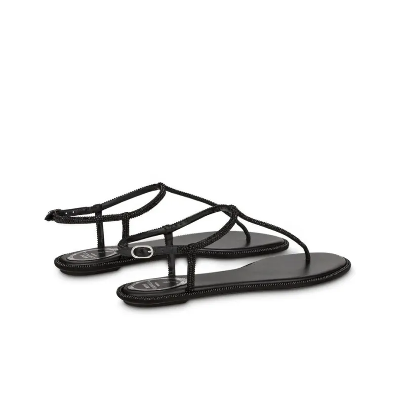 René Caovilla Open toe 13mm Leather Sandals-4