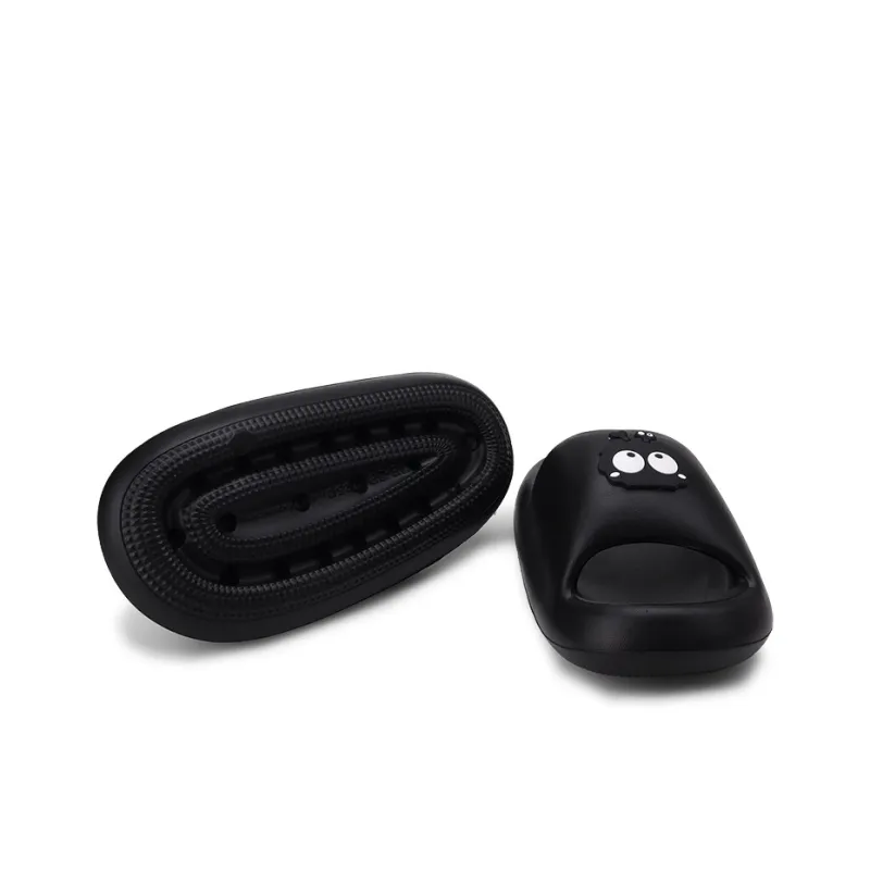 XMISTUO Slide Slippers Unisex Black/White-5