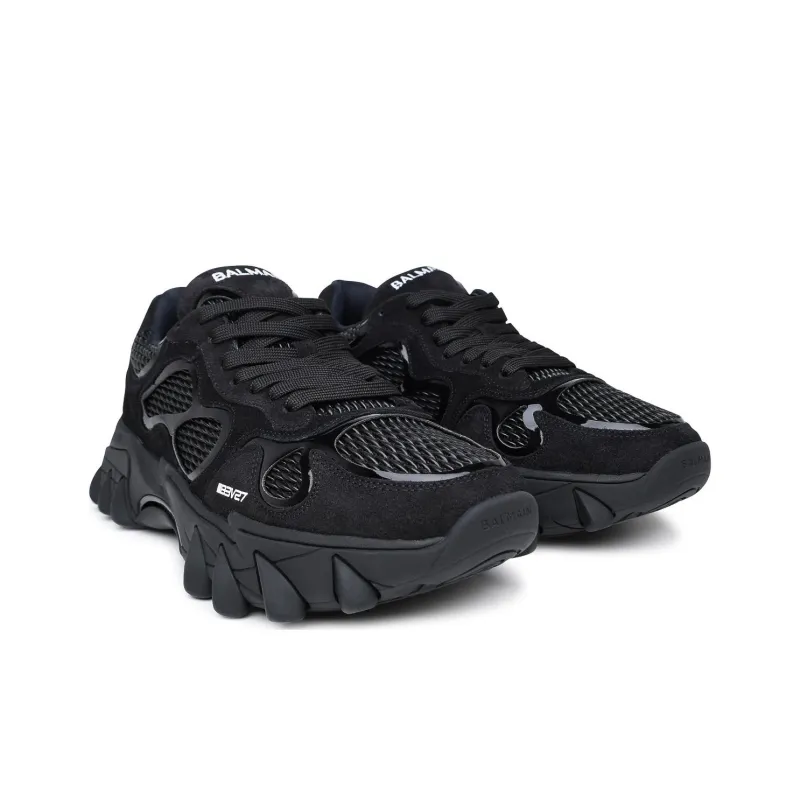 BALMAIN Slip Resistant Low Top Casual Shoes Men's Black-2