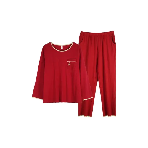 Xuan Liang Pajama Set Women's Wealth Red