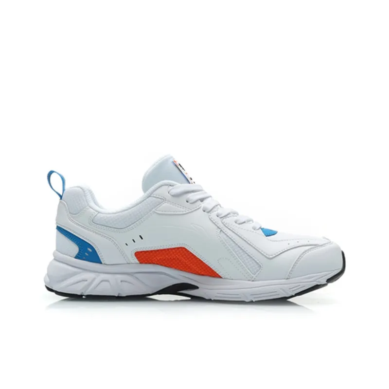 LiNing Anti Slip Wear Resistant Low Top Running Shoes Men's Standard White-1