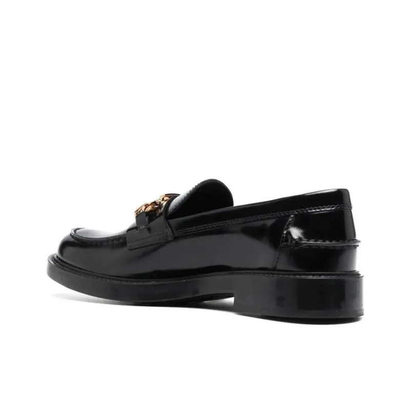 TOD'S Logo plaque Leather Loafers Women's-3