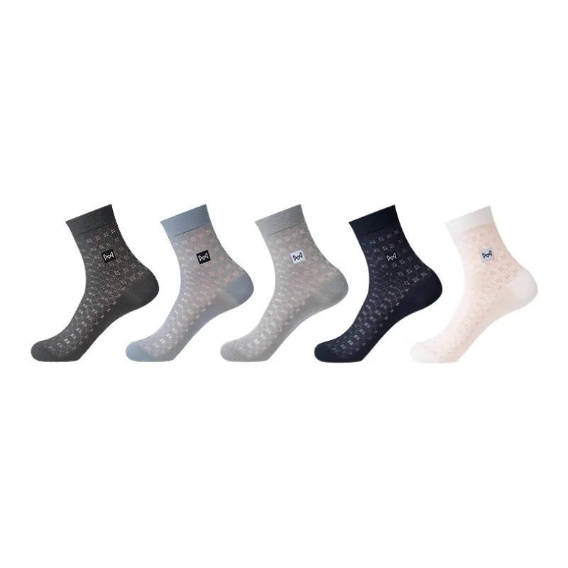 MIIOW Mid Calf Socks Men's 5 Pack-9