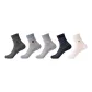 5 Pack (Dark Gray 1+Light Blue 1+Light Gray 1+Navy Blue 1+White 1)