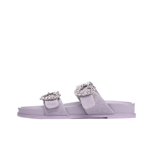 Stuart Weitzman/SW Odor Resistant Slide Slippers Women's Purple
