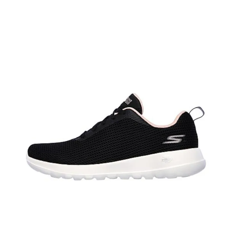 Skechers GO WALK Anti-Slip And Wear-Resistant Lightweight Low-Top Casual Shoes Women's Black Pink-0