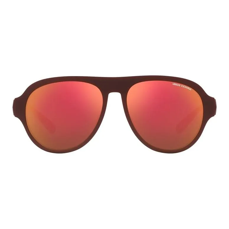 ARMANI EXCHANGEAE Oval Sunglasses Men's Red-1