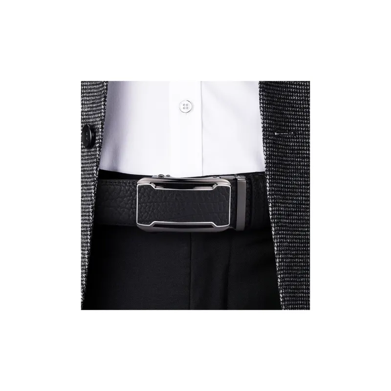 Old Man's Head Minimalist Style Business Automatic Buckle Versatile Pant Belt Leather Belts Men's Width  3.5cm-3